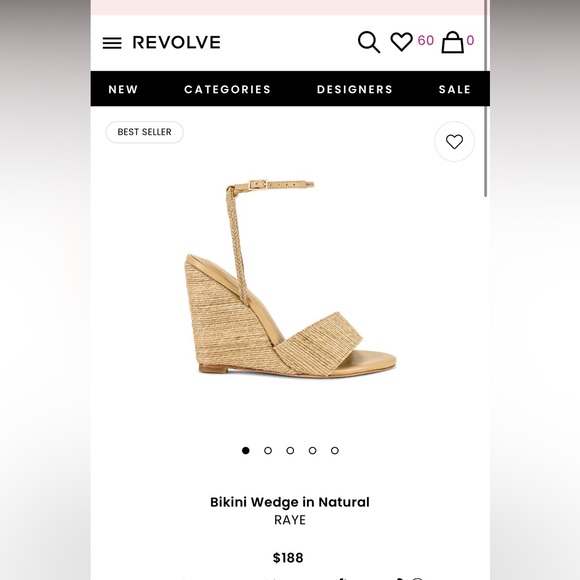 Raye Nude Wedges - Picture 2 of 3